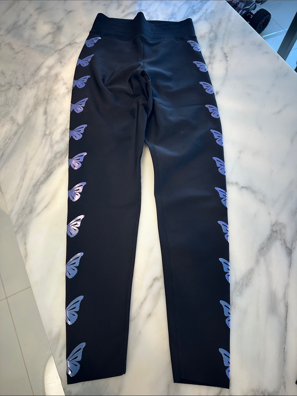 Ultracor black leggings with iridescent butterflies